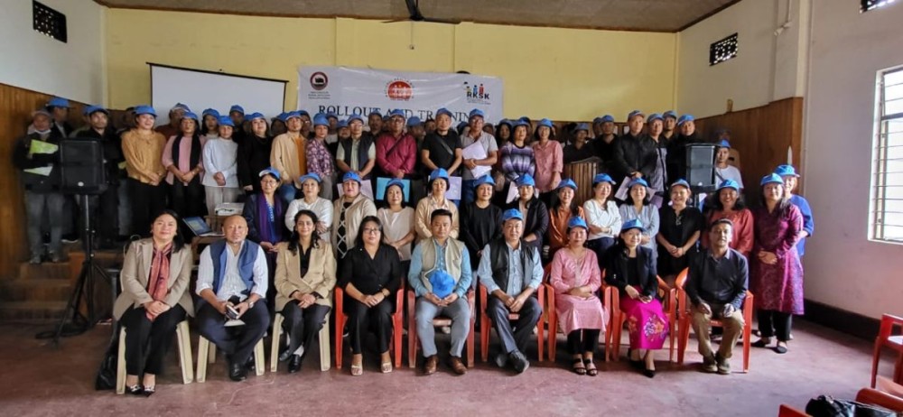 Officials and participants at Penli community hall, Mokokchung on October 28.